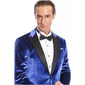 Resim Wessi Kafide Lacivert Slim Fit Erkek Smokin Ceket Lacivert 