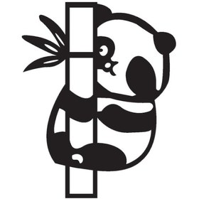 Resim Panda Ve Bambu Oto-motor-laptop-duvar-dekor 20 X 26 Cm 