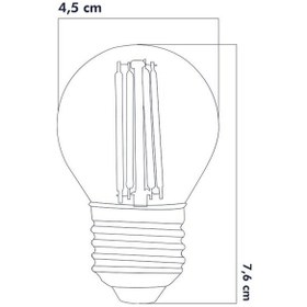 Resim Heka Led Filament Rustik Ampul 6 Watt E27 Beyaz Işık Erd-247 