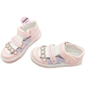 Resim Gdt Ayakkabı Şirin Genç Pembe Renk Cırtlı Ortopedik Kız Çocuk Sandalet Pembe 
