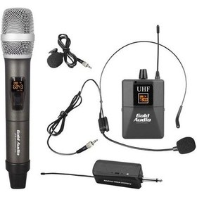 Resim Gold Audio Gx-832ey Uhf El-Yaka Wireless Telsiz Mikrofon 