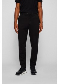 Resim HUGO BOSS JERSEY TROUSERS PAMUK KARIŞIMLI, KAVİSLİ LOGOLU EŞOFMAN Siyah 