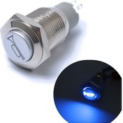 Resim Anlık Sıfırlama Anahtarı Basmalı Düğme 16mm 12v Araba Motosiklet Korna Hoparlörü İçin 