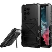 Resim Samsung Galaxy Uyumlu S24 Ultra Kickstand Telefon Kılıfı İçin Askeri Sınıf Darbeye Dayanıklı Kapak 