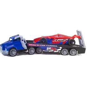 Resim Oyuncak Taşıyıcı Tır F1 Arabası 55 Cm 