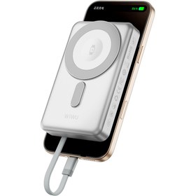Resim WIWU Wi-P056 Taşınabilir Wireless Şarj ve PD Hızlı Şarj Özellikli Powerbank 15W 10000mAh Gri 