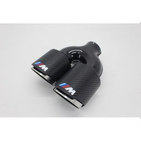 Resim Akrapoviç Çiftli Karbon Egzoz Ucu M Logolu 2x100 Parlak Sol 