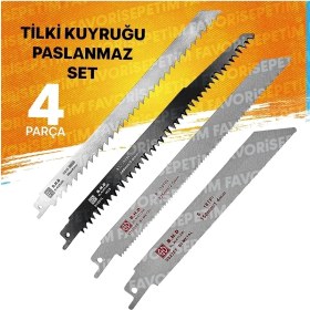 Resim Proxtech Pürüzsüz Keskin Tilki Kuyruğu Testeresi Kemik Et Demir Ağaç Plastik Kesme 4'lü Set 