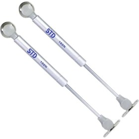 Resim Genel Dolap Amortisörü Gazlı Piston, 100 Newton, Gri Renk, Mobilya Makasları, 2 Adet 