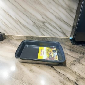 Resim abnturk 33*22*5 cm Boyutlarında Teflon Dikdörtgen Fırın Tepsisi Yapışmaz Kek Börek Yapımlarına Lezzet Katar 