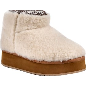 Resim Emu Australia Emu Australia Stinger Micro Flatform Teddy Kadın Beyaz Bot 6114 Beyaz 