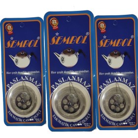 Resim Sembol Paslanmaz Takmatik Çay Süzgeçi 3 Adet 