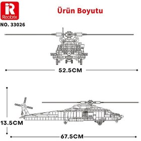 Resim Reobrix 33026 Amerikan Sikorsky Helikopter HH-60J Guard Search And Rescue Aircraft Yaratıcı Yapı Blok Seti Building Blocks - 113 