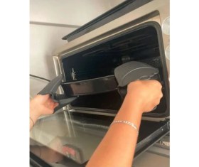 Resim 2 Adet Silikon Yanmaz Fırın Eldiveni, Tutacağı, Mikrodalga Tutacak, Tutmaç, Elcik, Vak Vak Siyah HH 