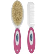 Resim Sevi Bebe Naturel Fırça Tarak Seti Pembe 