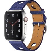 Resim iOS Uyumlu Watch Serisi İçin Pu Silver Tooke Saat Kayış 9 & 8 Ve 7 41mm / Se 3 & Se 2 & 6 & Se & 5 & 4 40mm / 3 & 2 & 1 38mm 