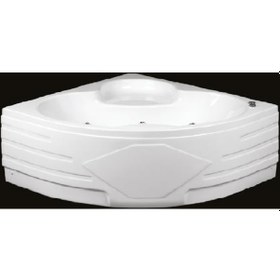 Resim Alika 140x140 CM Oval Köşe Jakuzi Küvet & Hidromasaj Sistem 2 ( 8+10 Jet) 