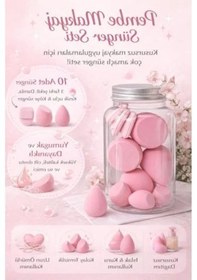 Resim Profesyonel Makyaj Süngeri Seti - Pembe Renk 