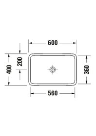 Resim Duravit 2384600079 Qatego Stretch Çanak Lavabo 60 Cm 
