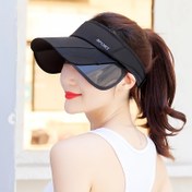 Resim Kadınlar için Ayarlanabilir Esnek Geniş Kenar Güneş Şapkası - Nefes Alabilen File Golf ve Tenis Şapkası, Teleskopik Çekme Kenarlı, Hafif Ergonomik Tasarım, Açık Hava Aktiviteleri, Plaj, Bahçe, Koşu, Plaj, Şık Parlak Bitiş, Güvenli Uygunluk, Nefes Alabilen Kumaş 