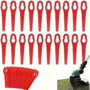 Resim 10/30/100 Adet Çim Biçme Makinesi Yedek Bıçak, Patio Çim Bahçesi Çim Biçme Makinesi Için Plastik Kabak Şekilli Bıçaklar, Bahçe Çim Trimmer Makinesi Aksesuarları Araçları 