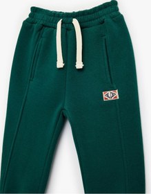 Resim Koton Beli Bağcıklı Cep Detaylı Pamuklu Jogger Eşofman Altı Yeşil 6smb40039tk Yeşil 
