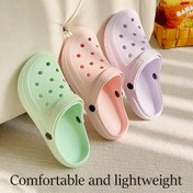 Resim 1 Çift Unisex EVA Bahçe Terlikleri, Casual Tek Renk, Rahat Hafif Slip-On Ayakkabılar, Kaymaz Taban, Tüm Mevsim İç/Dış Mekan Ayakkabıları, Elle Yıkanabilir 
