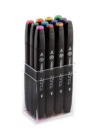 Resim Touch Twin Marker Seti 12 Renk Ana Renkler Görsel Rengi 