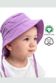 Resim Zuppers Organik Pamuk Müslin Bebek Şapkası - Leylak 
