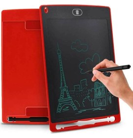 Resim Writing Tablet LCD 8.5 Inç Dijital Kalemli Çizim Yazı Tahtası Kırmızı Yazı Tahtası 