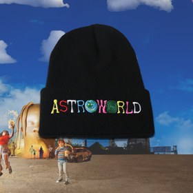 Resim Travis Scott Astroworld Album Nakış İşlemeli Bere - Siyah 