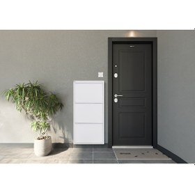 Resim Arpelia Metal Ayakkabılık 3 Lü Beyaz 