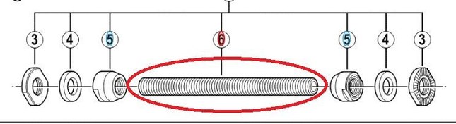 Resim Shimano Ön Göbek Mil Axle Front HB-RM50 108MM 