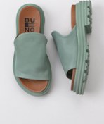 Resim Bueno Shoes Yeşil Açık Deri Kadın Dolgu Topuklu Terlik 01wy8308 