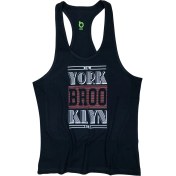 Resim Bluu Unisex Siyah Fitness Gym Tank Top Sporcu Atleti Nybk 