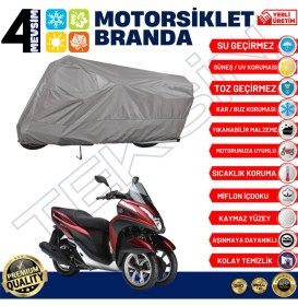 Resim Teksin Yamaha Tricity 125 Motosiklet Brandası Motor Branda (A+ Kalite) 