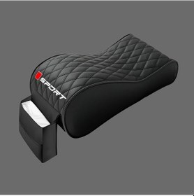 Resim Honeybeeshop 1 Adet Pupu Siyah Pu Deri Kolçak Yastığı Mendillikli Çizilmeye Dayanıklı Ergonomik Tasarım 