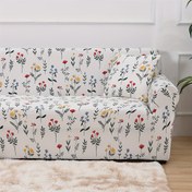 Resim 1 adet Art Deco Çiçek Baskılı Esnek Koltuk Kılıfı ve Uygun Yastık Kılıfı, Yumuşak Nefes Alabilen Polyester Kılıf, Makinede Yıkanabilir, Elastik Bant Kapatma, Oturma Odası ve Çalışma Odası İçin - 120-140gsm, Çiçek Baskılı, Esnek Koltuk Kılıfı, Kir Koruma 