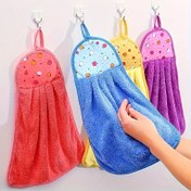 Resim 3'lü Süper Yumuşak Mercan Kadife Mutfak El Havluları - Canlı Meyve Deseni, Emici & Mutfak veya Banyo Kullanımı İçin Asılabilir, Mutfak Havluları 