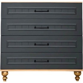 Resim Ozan Şifonyer - Çekmeceli Gece Mavisi Renk Mdf Gürgen Ağacı Ayaklı Diğer 