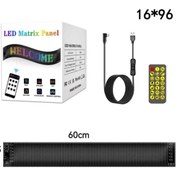 Resim Teknotopia LED Matrix Panel 60CM Dijital Ekranlı Kumandalı App Uygulamalı Tabela, Araba, Motor, Kamyon, Tır 