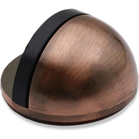 Resim Badem10 Yarımay Kapı Stoperi Tamponu Yapışkanlı Metal Kapı Stopu Antik Bakır (5 Adet) 