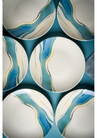 Resim Breeze 6 Parça Porselen Pasta Seti 19 Cm 