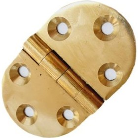 Resim Pirinç Oval Yaprak Menteşe 40x67x3,5 Mm 4 Cm Dekoratif Menteşe / 5 Adet 