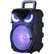 Resim Megafox Teknoloji Zore PK-17 FM Radyolu Mikrofonlu RGB TWS 8 inç Stereo Bass Kablosuz Karaoke Hoparlör 