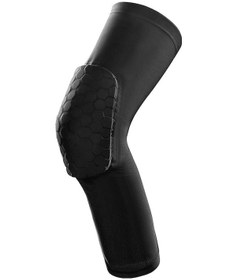 Resim Spor İçin Darbe Emici Nefes Alabilir Pro Honeycomb Diz Koruyucu Basketbol Dağcı Uzun Knee Sleeve Siyah Xxl Boy Tek Adet Siyah Siyah 