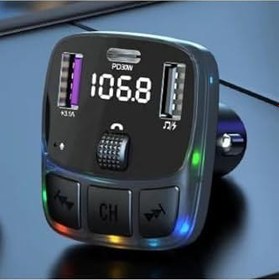 Resim Bluetooth FM Transmitter 5.3 Araç İçi Şarj Cihazı 30W PD LED Işıklı, 028GNXY04 