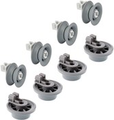 Resim Siemens Uyumlu Bulaşık Makinesi Sepet Tekerleği 4 Alt 4 Üst Teker Takımı 