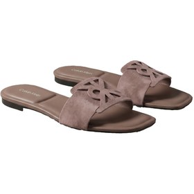 Resim Calvin Klein SQUARE FLAT SNDL EMBL SUEDE 