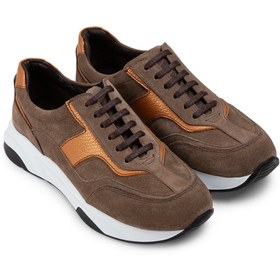 Resim Deery Hakiki Süet Taba Rengi Sneaker Kadın Ayakkabı 